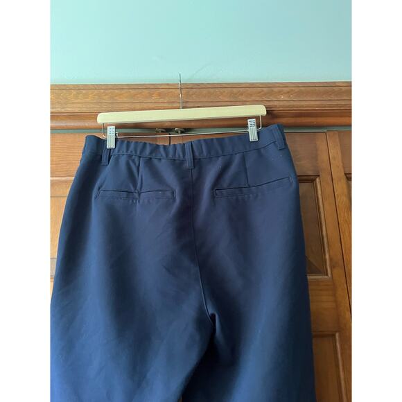 Abercrombie & Fitch Women's Tailored Straight Crossover Waist Pants Navy 32/14R - Picture 8 of 11